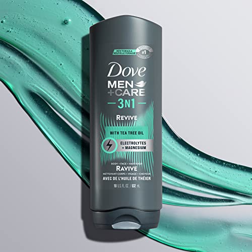 Dove Men+Care Post-Workout Body Wash For Men 3N1 Revive With Tea Tree Oil 18 oz