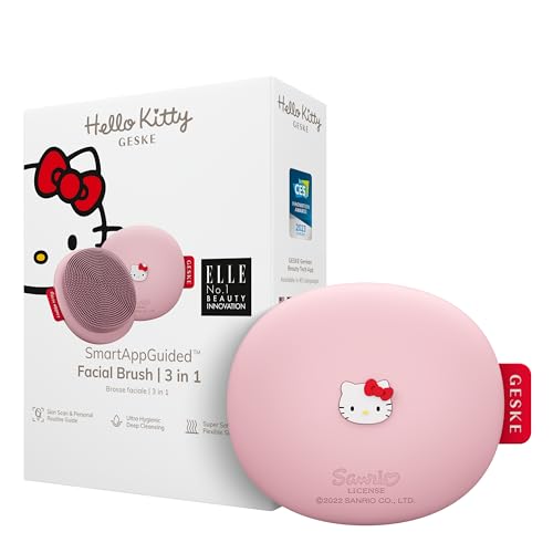 GESKE x Hello Kitty SmartAppGuided Facial Cleansing Brush | 3 in 1 | Gentle Cleansing