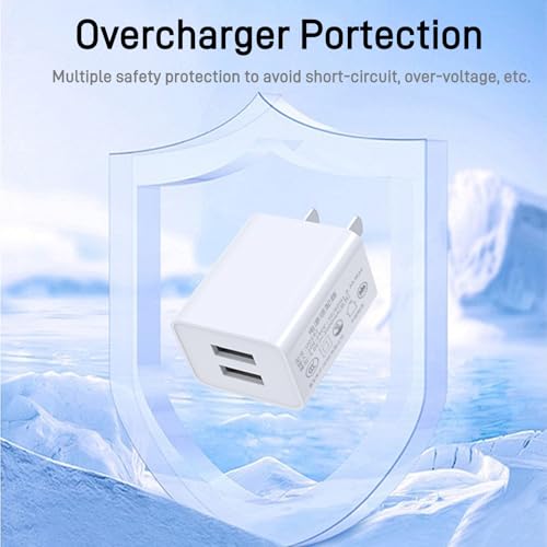 5V 2A USB Wall Adapter for Philips Sonicare 4100 Power Toothbrush,Dual Ports Wall Plug Compatible with Bitvae,7AM2M,Philips Sonicare 1100,2100,3100 Electric Toothbrush.