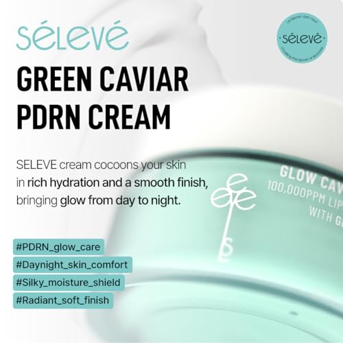 Glow Caviar Cream ? Hydrating & Glow Face Cream with Green Caviar Liposomal PDRN, Niacinamide, Ferulic Acid ? For Sensitive & Dry Skin, Korean Skin Care (1.69 fl.oz / 50ml)