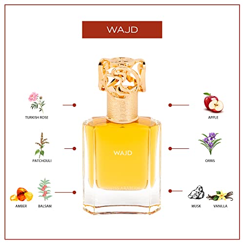 Swiss Arabian Wajd - Luxury Products From Dubai - Long Lasting, Addictive Personal EDP Spray Fragrance - Seductive Signature Aroma - 1.7 Oz