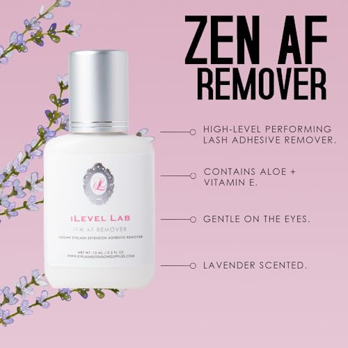 Gel Remover for Professional Eyelash Extensions by iLevel Lab 15ml - Dissolves Powerful Lash Glue - Low Irritation Eyelash Adhesive Remover for Sensitive Skin (Lavender Scented)