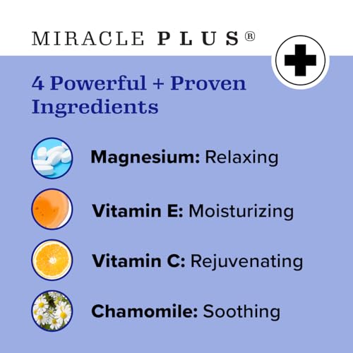 Miracle Plus Magnesium Cream For Leg Relief | Magnesium Lotion Calming Leg Cream Herbal Moisturizer Topical Body Butter Soothes + Calms Sensations, Itching, & Shaking, 2pc