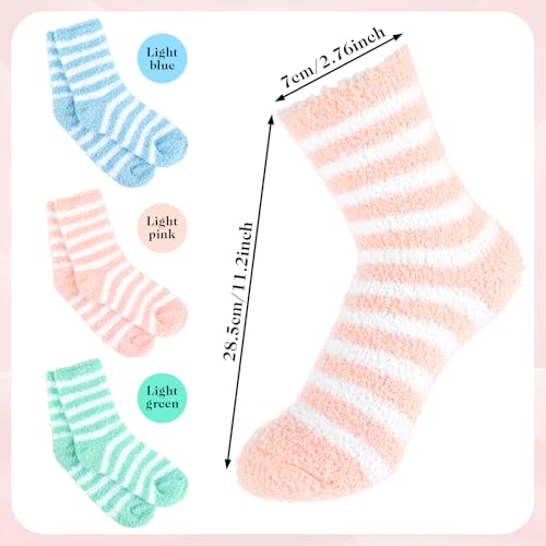 3 Pairs Aloe Infused Socks Lotion Socks Moisturizing Spa Socks Non Slip Coral Fleece Socks for Repairing Softening Dry Cracked Feet Infused Gel Sleeping