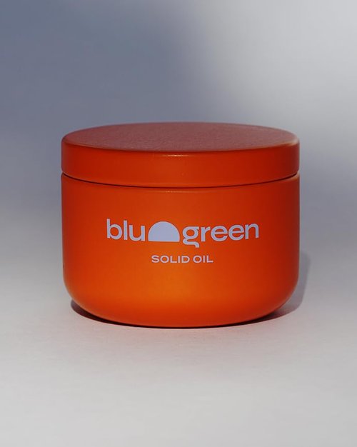 BLU & GREEN Solid Oil for Multiuse Styling & Finishing, Tames Frizz & Controls Flyaways, Adds Definition & Shine, For All Hair Types, Vegan, Cruelty-Free & Plastic-Free
