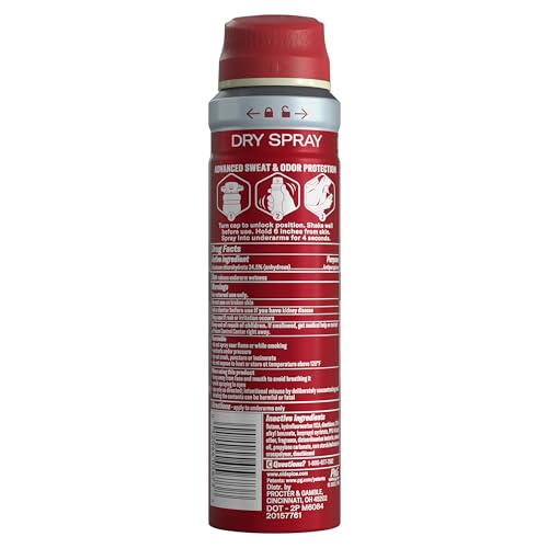 Old Spice Dry Spray Antiperspirant Deodorant for Men, 24/7 Freshness, 24/7 Sweat & Odor Protection, Gentle on Skin with Skin Conditioners, Volcano with Dark Cedar + Amber, 4.3 oz (Pack of 3)