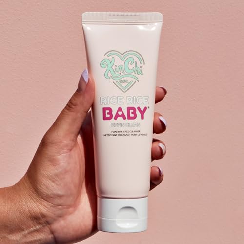Kimchi Chic Rice Rice Baby Foaming Makeup Removing Face Cleanser - with Rice Extract & Collagen, Deep Cleans, Soothes, & Removes Makeup - 3.38 fl oz