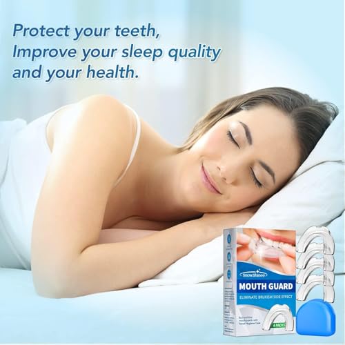 Mouth Guard: Upgraded Mouth Guard for Grinding Teeth at Night - Teeth Grinding Mouthguards for Sleeping - Mouthguards for Grinding of Teeth - Anti Grinding Guard - Night Guards for Teeth Grinding -4pc