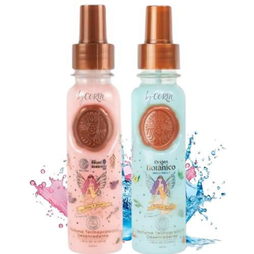 Hair Perfume - DUO Protector Termico para Cabello, Desenredante y Control Frizz Con Feromonas, Protecci?n Solar - Ritual Seducci?n y Ritual Tentaci?n Floral y Frutal 120ML - Leave in Conditioner Spray