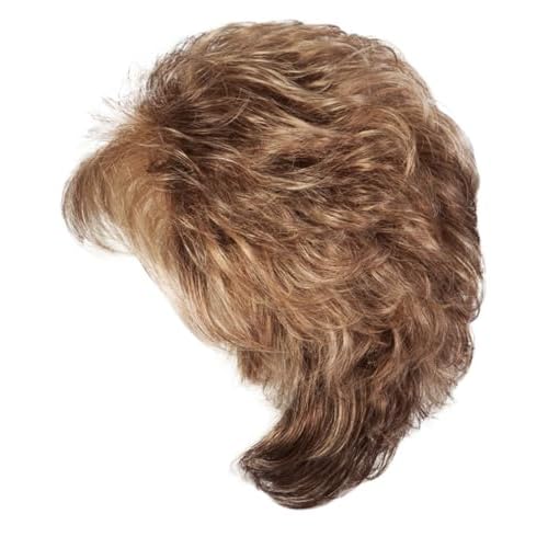 GABOR Instinct Luxury Short Wavy Shag Wig With Extended Lace Front by Hairuwear, Petite Average Size Cap, G11+ Mocha Mist