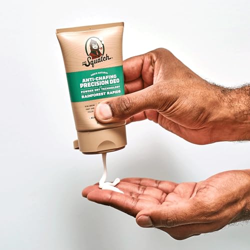 Dr. Squatch Precision Deo Dry Lotion - No Mess Body Powder Lotion for Men - Made With Natural Ingredients - 2 Pack Rainforest Rapids