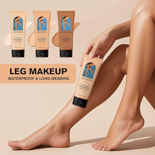Leg Makeup, Tattoo Cover Up Makeup 24-Hour Long-Lasting Sweatproof Waterproof Body Makeup No Transfer. #02 (Medium Golw)