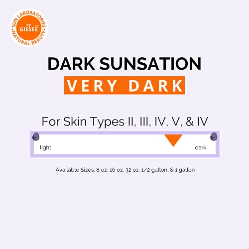 Dark Sunsation Spray Tan Solution 1 Gallon - Professional Airbrush Tanning Solution, Ultra Dark Self Tanner, Non-Toxic Sunless Tanning Spray, Fake Tan, Spray Tan, Tanning Spray for Perfect Glow