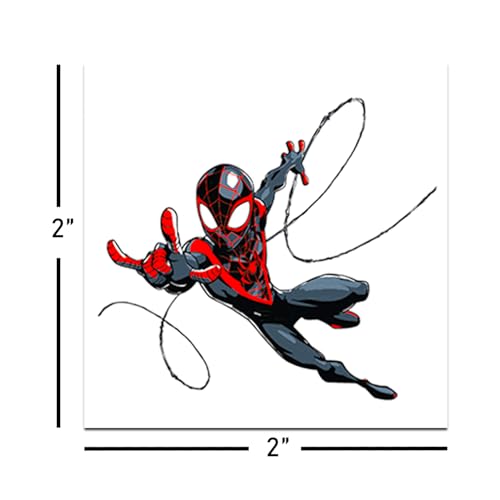 Spiderverse Tattoos Party Favors Bundle ~ 72 Perforated Individual 2" x 2" Spiderman Temporary Tattoos for Kids Boys Girls | Miles Morales Party Supplies