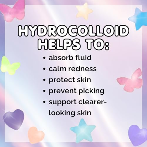 Heal & Conceal Pimple Patch - Cute Holographic Star Shaped Acne Patches, Fun Hydrocolloid Zit Stickers for Face (Iridescent Stars, 78 Count)