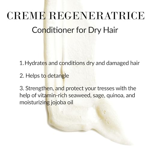 Leonor Greyl Natural Conditioner for Dry and Damaged Hair, Creme Regeneratrice Paris - Detangle, Hydrate, Strengthen & Protection, 3.3 FL Oz