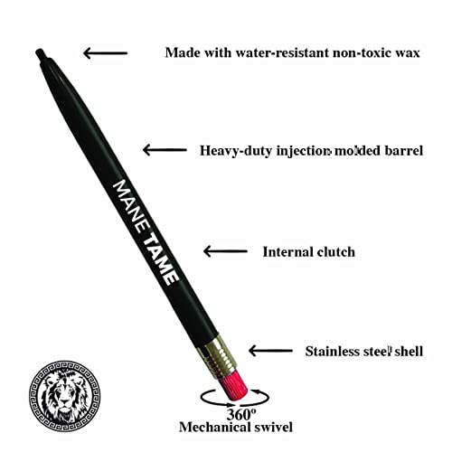 Mane Tame Retractable Beard & Hairline Filler ? Water-Resistant Grooming and Styling Pencil, Long Lasting with Natural Finish, Fill Patches, & Strengthens Hairlines (2 Pack)