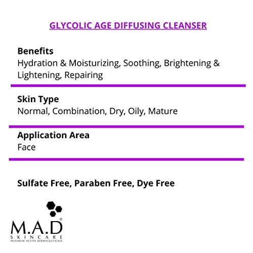 M.A.D Skincare Anti-Aging Glycolic Age Diffusing Cleanser 13.5 fl. oz. [2 Pack]
