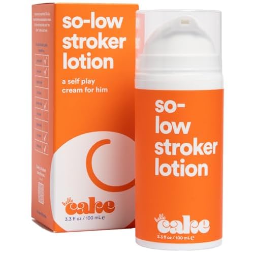 Hello Cake So-Low Stroker Lotion - Below the Belt Solo Cream for Men, Natural Moisturizing Ingredients Coconut Oil, Avocado Oil, Aloe Vera, 3.3 fl oz