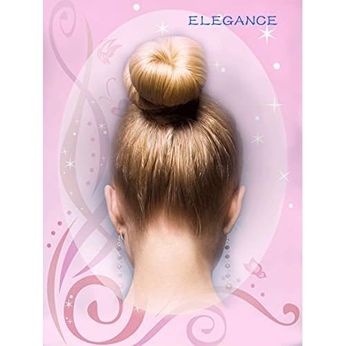Hair Bun Maker (37 Count, 3.5 inches Large, 3 inches Medium, 2 inches Small, Beige), Hair Doughnut Shaper for Girl