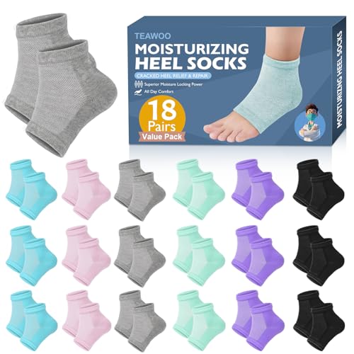 Moisturizing Toeless Socks for Cracked Heels - Heel Repair, Hydrate Dry Feet