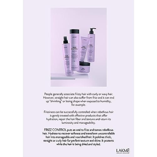 LAKM? Teknia Frizz Control Leave In Conditioner, Anti Frizz Conditioner for Frizzy or Curly Hair, 33.8 Fl Oz
