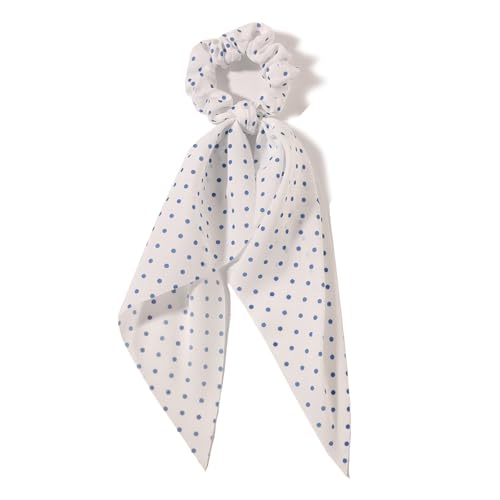 LFOUVRE Elastic Hair Scrunchies and Ribbons - Knotted Bow Hair Ties, Scarf Scrunchies Ponytail Holders for Women and Girls 3pcs