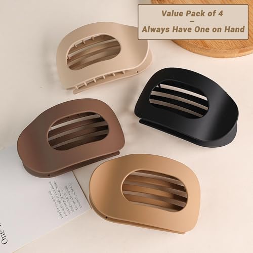 Duckbill Hair Clips for Women, Simple Elegant flat hair clips for Thick Thin Long Short Hairs (6Pcs,Mix-A)