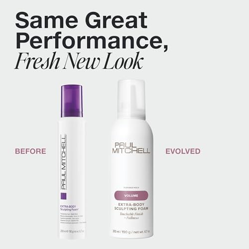Paul Mitchell Extra-Body Sculpting Foam, Adds Fullness, Touchable Finish, For Fine Hair