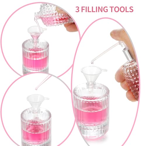 2 Pack 30ml Empty Perfume Spray Bottles, Refillable Fine Mist Atomizer Portable Travel Cologne Atomizers Fragrance Containers Sprayer for Perfume (30ML Black Cap and 30ML White Cap)