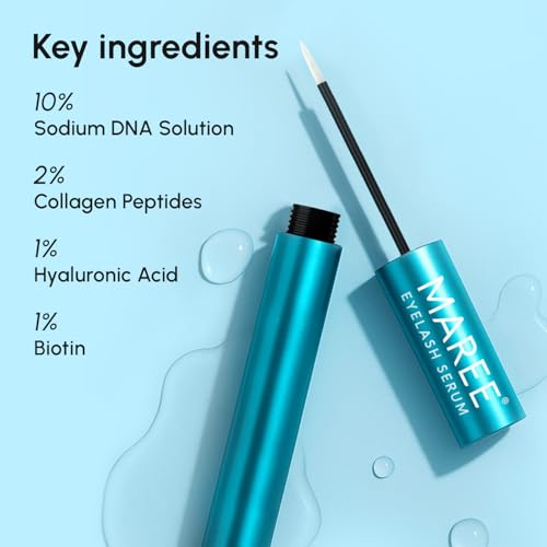 MAREE Eyelash Serum To Grow Lashes & Brows - Eye Lash Serum for Eyelash Growth Without Prostaglandin - Rapid Enhancing Lash Growth Eyebrow Boost Oil - S?rum De Pesta?as Suero Para Pesta?as Crecimiento