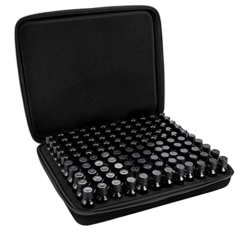 Hipiwe 120 Bottle EVA Essential Oil Storage Carrying Case Hard Shell Exterior Essential Oils Organizer Holder Traveling Bag with Foam Insert, Holds 5ml 10ml 15ml Essential Oils