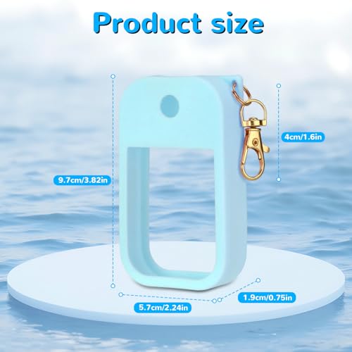 Hand Sanitizer Spray Case Compatible with Touchland Power Mist 1 oz ? Silicone Case with Keychain for Touch Land Mist 1 fl oz£¨30 ml£©, Hand Sanitizer Accessory for 1 fl oz (Blue, 1 Pack)