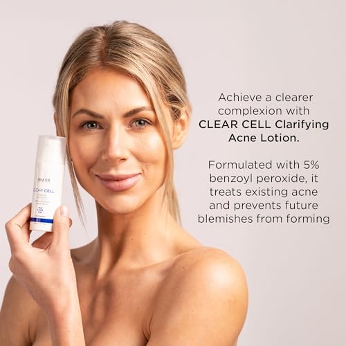IMAGE Skincare, CLEAR CELL Clarifying Acne Lotion Treatment, with Benzoyl Peroxide, Treats and Prevents Acne Blemishes, 1.7 oz