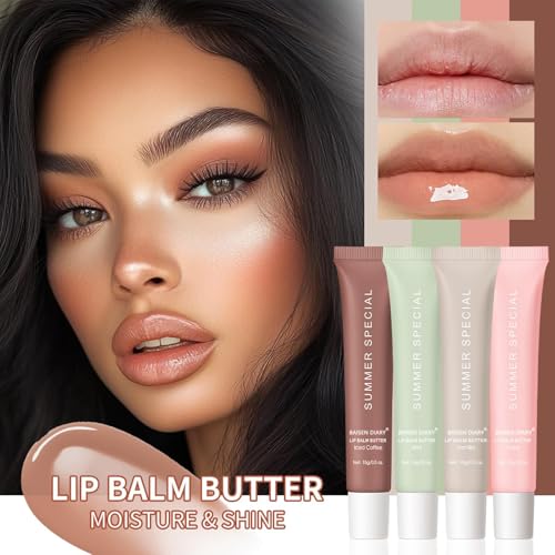 Summer Special Lip Butter Balm - Ultra-Hydrating, Nourishing Lip Care with Natural Ingredients, Shea Butter & Olive Butter, Soothes & Softens Dry Lips (#1 Vanilla, 0.5 Fl Oz (Pack of 1))