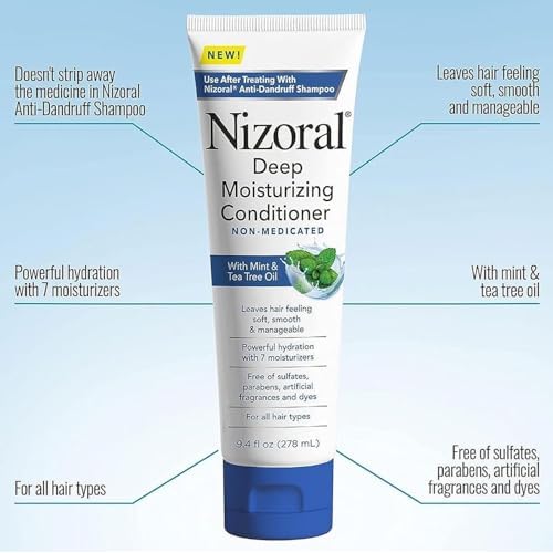 Nizoral Anti-Dandruff Shampoo, 14 Oz + Deep Moisturizing Conditioner, 9.4 Oz Bundle