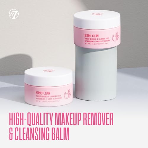 W7 Berry Clean Makeup Remover & Cleansing Balm ? Melt Away Makeup & Say Hello to a Berry Fresh Glow! Hydrating, Gentle & Packed with Skin Loving Goodness