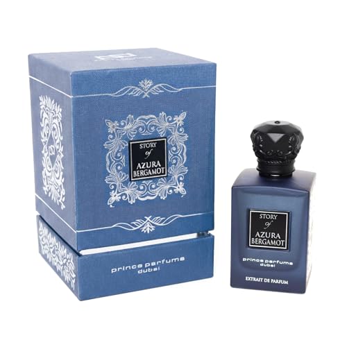 Prince Parfums Dubai ? Story of Azura Bergamot ? Men¡¯s Extrait de Parfum 3.4 Ounces ? Luxury Cologne with Grapefruit, Bergamot, Sandalwood & Vetiver ? Fresh, Bold & Long Lasting Fragrance