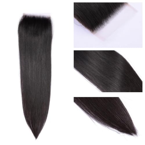 Savasana 5x5 HD Lace Closure Human Hair Straight Pre Plucked with Baby Hair HD Closure for Black Women Skin Like Brazilian Virgin Natural Black 22 Inch