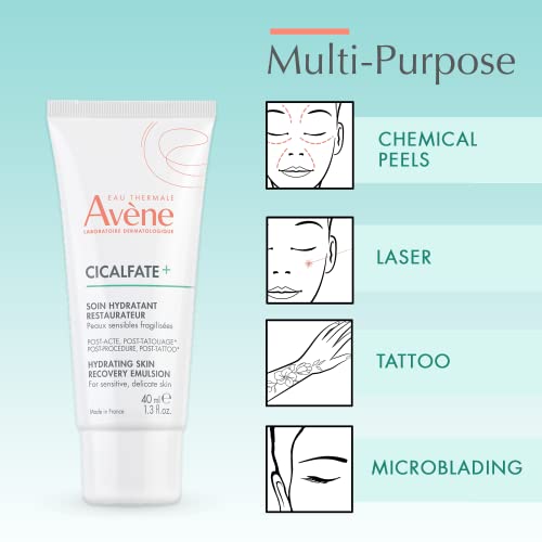 Av?ne Cicalfate+ Hydrating Skin Recovery Emulsion for post-procedure & post-tattoo, helps restore skin barrier, 24hr hydration, 1.3 Fl Oz