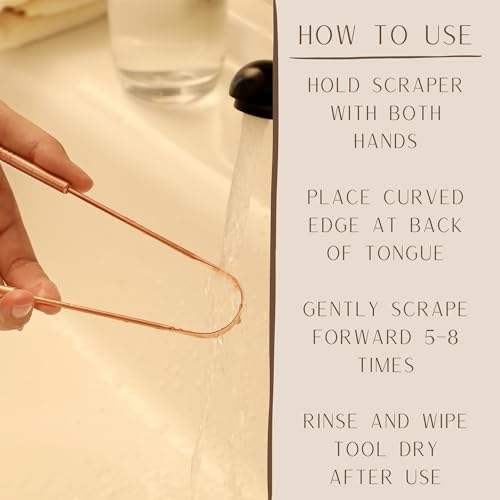 Copper Tongue Scraper for Adults ? 100% Pure Copper Tongue Cleaner for Fresh Breath & Oral Hygiene ? Ayurvedic Tongue Scraper with Travel Pouch ? Handcrafted in India by Nude Ritual