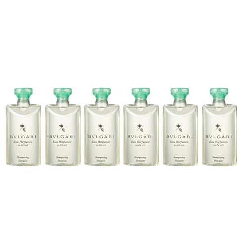 BVLGARI Au The Vert (Green Tea) Shampoo, lot of 6 bottles, 2.5 Ounce each, 15 Ounces Total