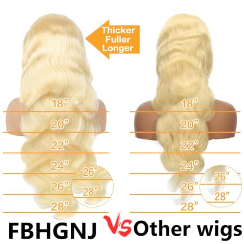 Blonde Wig Human Hair HD 613 Lace Front Wigs Human Hair 13X4 Body Wave Lace Front Wig Human Hair Pre Plucked With Baby Hair 24 Inch
