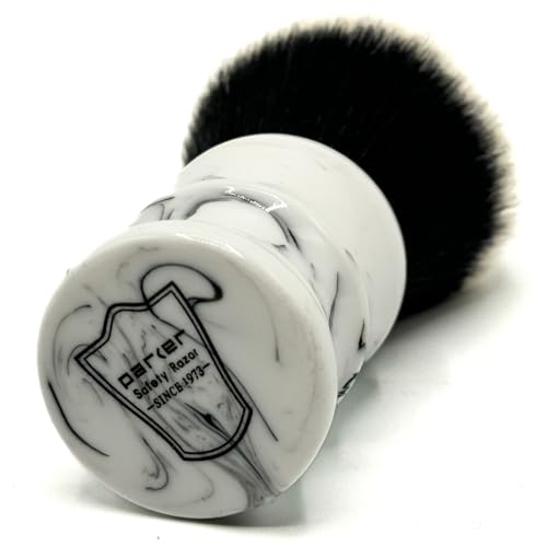 Parker Arctic Storm Ultra-Soft Synthetic Shaving Brush with Stand ? 26?mm Tuxedo Knot for Rich Lather and Luxurious Everyday Shaving