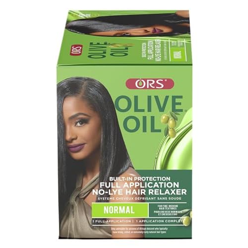 ORS Olive Oil Built-In Protection Full Application No-Lye Hair Relaxer Normal Strength (Pack of 4)