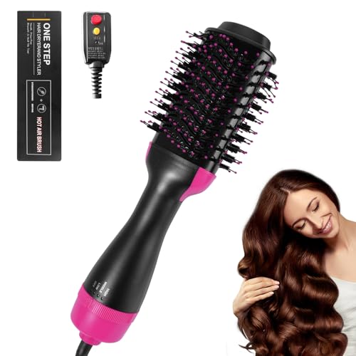 4-in-1 Hair Dryer Brush and Styler, Hot Air Blow Dryer, Volumizer with Ionic Technology (A)