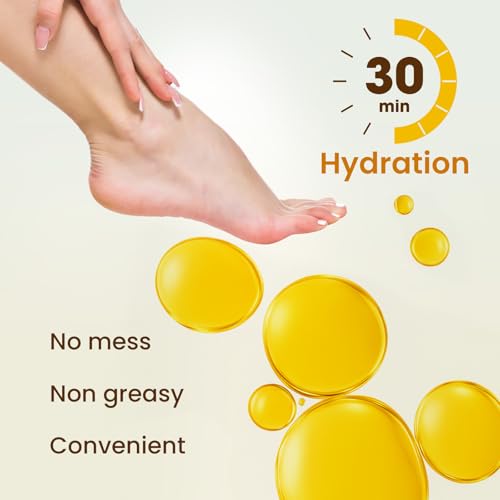 Hydrating Foot Mask for Dry Cracked Feet, Restoring & Hydrating Socks with Shea Butter, Jojoba Oil & Vitamin E, Feet Mask For Women & Men Foot Care (6 Pairs)