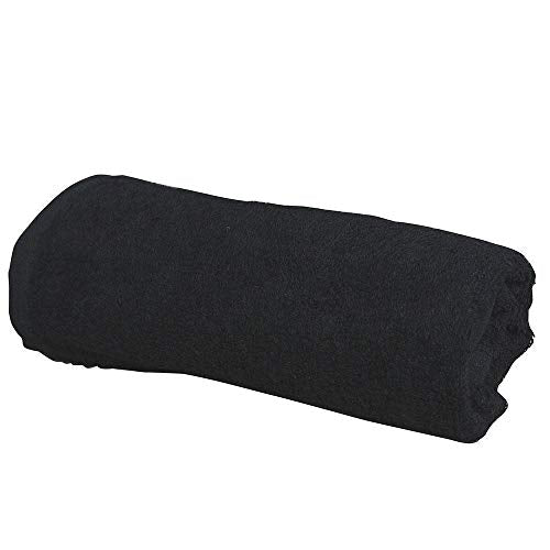 ForPro Professional Collection Premium Bleach Tough Salon Towels, Black, 100% Cotton, Bleach-Proof Towels, Stain Resistant, 16" W x 27" L, 24-Count
