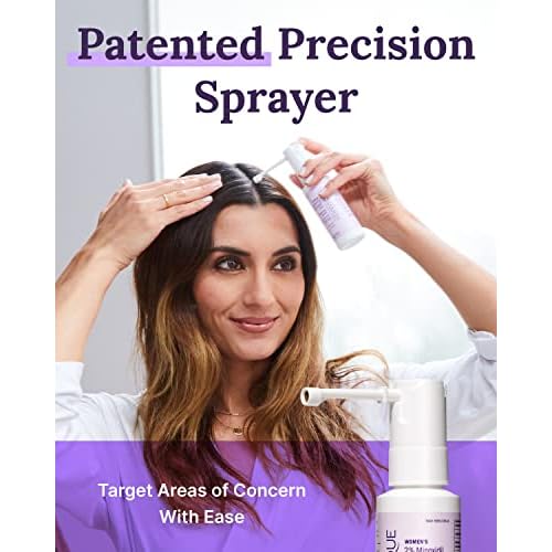 Keranique Hair Regrowth Treatment for Women - 2% Minoxidil for Hair Growth & Thickening - Topical Solution Scalp Treatment for Hair Loss & Thinning w/ Precision Spray Applicator - 2 Fl Oz