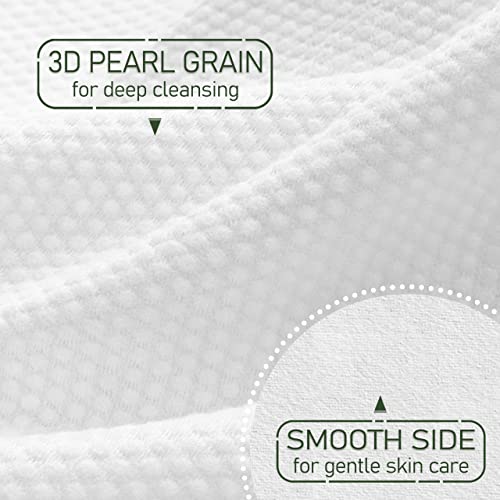 Bamboo Viscose Disposable Face Towel Biodegradable Large Dry Face Wipes 240 Count Extra Thick Soft Clean Facial Towels for Sensitive Skin, Makeup Removing, Facial Cleansing